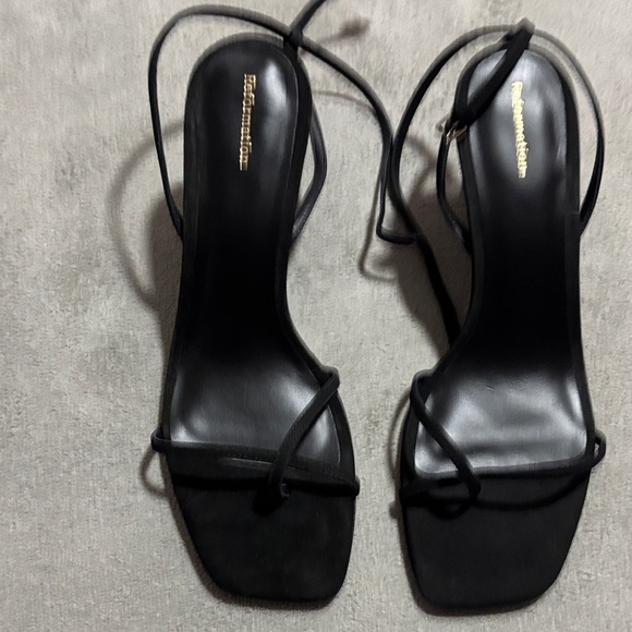 Reformation Shoes - Reformation Black Strappy Sandals